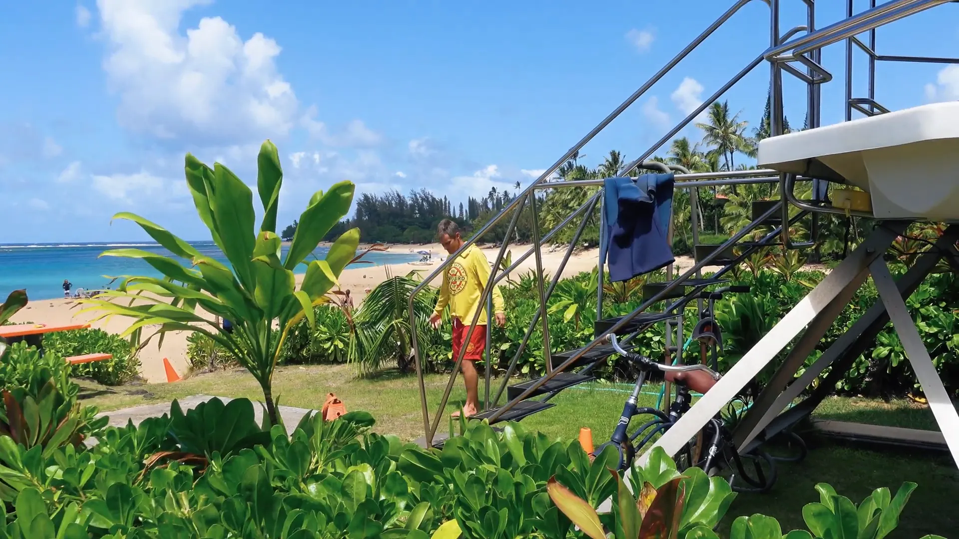 Lifeguard station on the beach