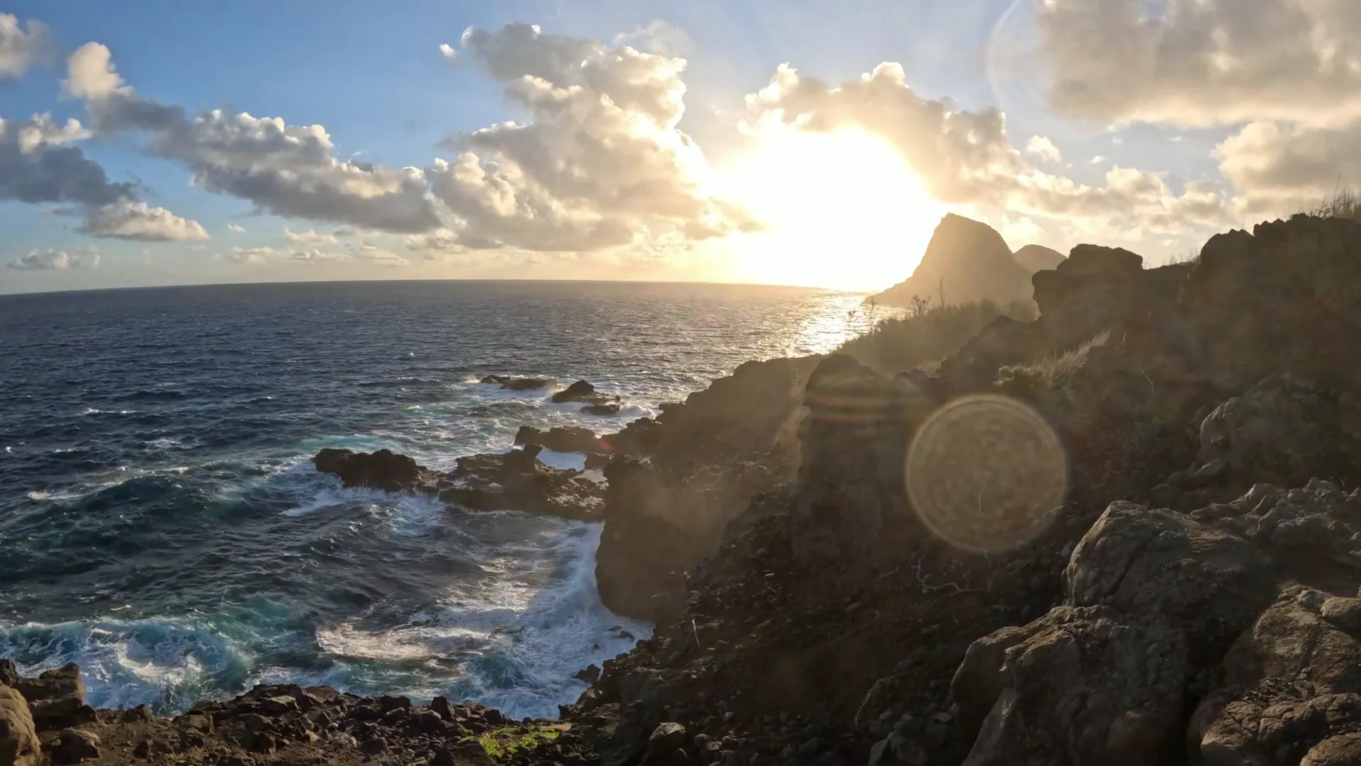 Olivine Pools at sunset